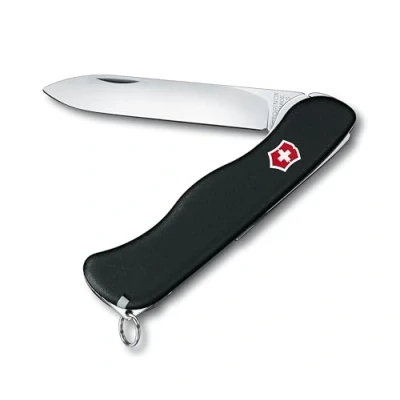 Image of Victorinox Sentinel Swiss Army Pocket Knife, Large, Multi Tool, 4 Functions, Large Locking Blade, Black