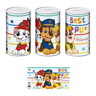 Image of ARDITEX PW15607 Nickelodeon Paw Patrol Metal Money Box 10 x 17.5 cm
