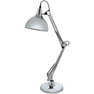 Image of EGLO 94702 E27 Modern Chrome Adjustable Desk Lamp &#039;BORGILLIO&#039;