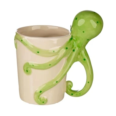 Image of Puckator Lisa Parker Octopus Ceramic Shaped Handle Tea Coffee Mug Funny Home Accessories Cute Gifts for Girlfriend Large Mugs Men Women Hot Drinks Cups Presents Secret Santa Gift Cup Set