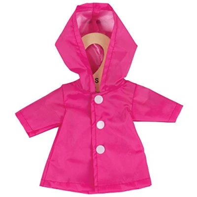 Image of Bigjigs Toys Pink Raincoat (for Size Small Doll) DOLLS ONLY