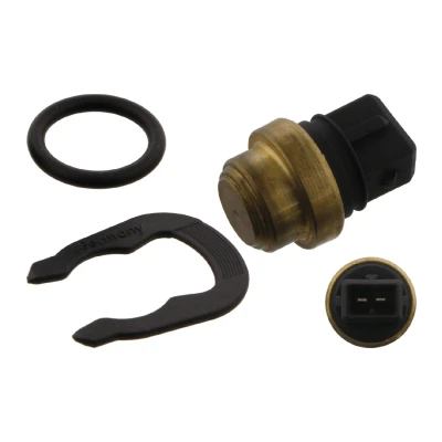 Image of 251919369F, 251919369FS1 Coolant Temperature Sensor FEBI BILSTEIN 33874 with retaining spring, gasket/seal VOLKSWAGEN: Passat B5 Saloon