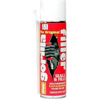Image of SDMAX Gorilla Filler Weatherproof Expanding Foam Filler, Seals &amp; Fills, Squeezes into Gaps, Easy to Clean, Ideal Solution Large Cracks and Holes, 500ml (1 Pcs)