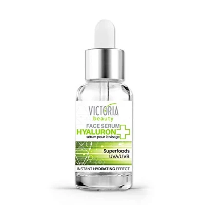 Image of Victoria Beauty Hyaluronic Acid Serum with Niacinamide, Superfoods and Vitamin B5 Face Moisturiser for Dry Skin Anti Wrinkle Hydrating Women Men, 20ml