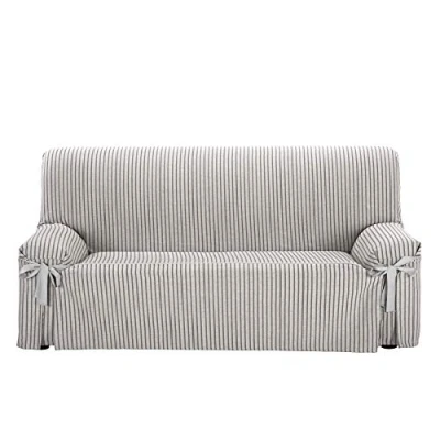 Image of Martina Home Milan Sofa Cover with Bows 3 places Seater grey