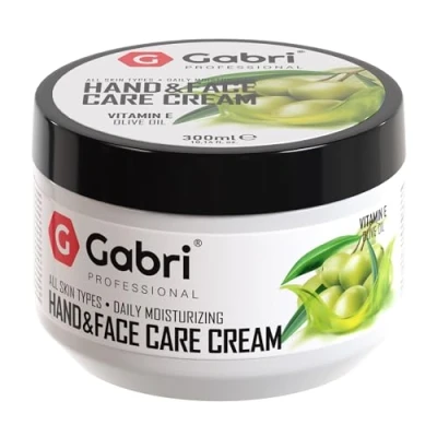 Image of Gabri Hand &amp; Face Care Cream 2in1 300ml Instantly Boosts Moisture Levels, Creates a Protective Layer Prevents Loss Daily Moisturising for All Skin Types (Olive Oil)