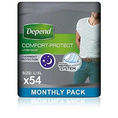 Image of Depend Comfort Protect Incontinence Pants for Men, Large/Extra Large 54