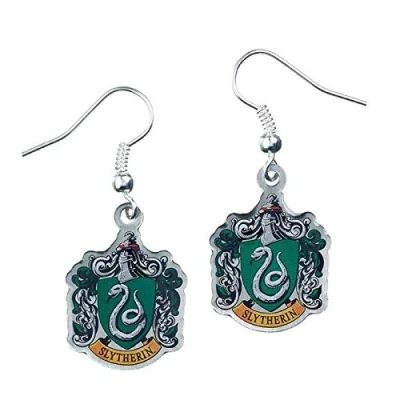 Image of The Carat Shop Official Harry Potter Jewellery Slytherin Crest Earrings