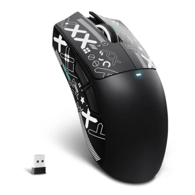 Image of MAMBASNAKE X ATTACK SHARK X11SE Wireless Gaming Mouse Up to 22000 DPI,PixArt PAW3311 Sensor,BT/2.4G/Wired,59g Lightweight with Tape,2000W Clicks,40G Acceleration,Long Battery,Driver,for Win/Mac Black