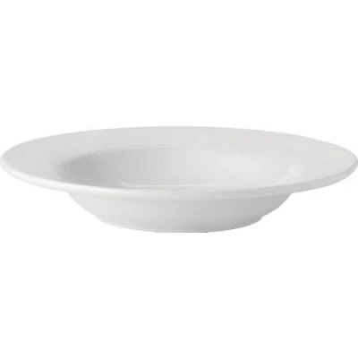 Image of Utopia Pure White Rimmed Soup Bowl 9in (22.5cm) (Box of 6) Great Value Crockery for Your Home