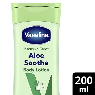 Image of Vaseline Intensive Care Aloe Soothe heals and refreshes skin Body Lotion for dry 200 ml