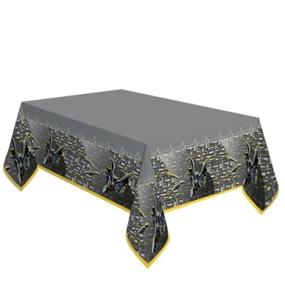 Image of Amscan 9915093 Batman Kids Birthday Party Paper Table Cover 1.8m x 1.2m
