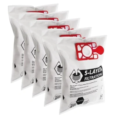 Image of ORNACH® Henry Hoover Bags Hetty HepaFlo Vacuum Cleaner Dust Numatic Compatible with 5 Pack For James Harry Basil