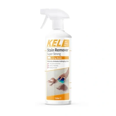Image of KEL Stain Remover Spray Extra Strong, Carpet &amp; Upholstery Cleaner, Removes Deely Ingrained Marks, Effective for Most Types of Fabrics 1 Litre