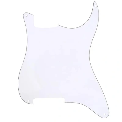 Image of Musiclily 4 Hole Guitar Stratocaster Pickguard Blanks Material for Strat Style Custom, 3Ply White