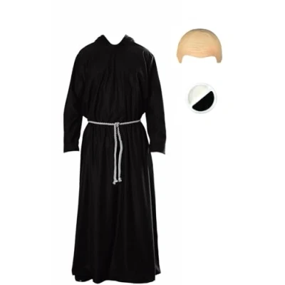 Image of MJPARTY Adult Halloween Creepy Uncle Family Fancy Dress Costume, Men&#039;s Outfit, Black (Large)