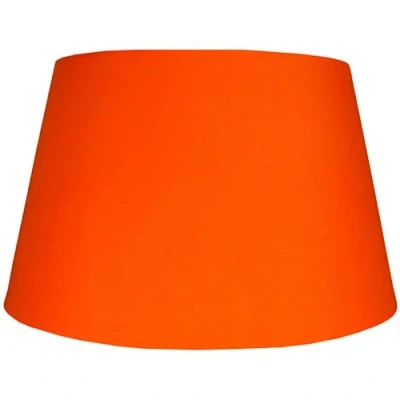 Image of Loxton Lighting Cotton Drum Shade 10 inch Easy Fit ES/BC for Living Rooms, Bedrooms, hallways and Kitchens (Orange)