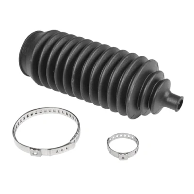 Image of MB315154, MB350581, MB501711, MR369122 Steering Rack Boot BLUE PRINT ADC481501 Rubber with clamps 46, 11mm 185mm MITSUBISHI: COLT 5