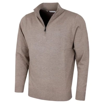 Image of Calvin Klein Mens Campus 1/2 Zip Sweater Oat Marl XXL