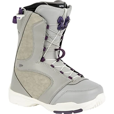 Image of Atomic Women&#039;s Nitro Flora TLS Boot &#039;23 Snowboard Boot, Grey Purple, MP 25.5 // EU 39 1/3 US 8
