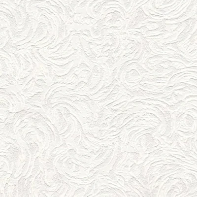 Image of SOPHIE LAURENCE White Swirl Embossed Paintable Wallpaper Luxury Textured Vinyl, Glossy Finish, Washable, 0.53m x 10.05m Roll
