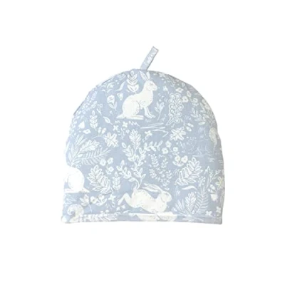 Image of Le Chateau Textiles William Morris Inspired Forest Life Light Blue Small Tea Cosy for One
