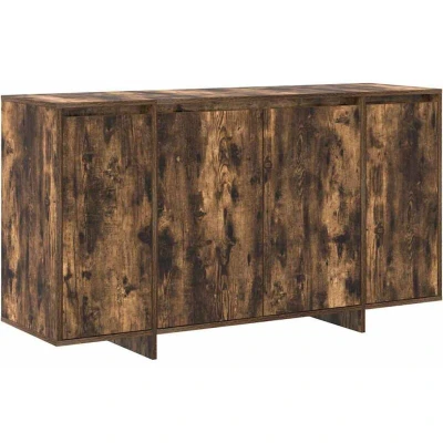 Image of vidaXL Smoked oak Sideboard Wood 135 x 41 75 cm Storage