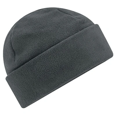 Image of Beechfield Elegant Design Recycled Fleece Cuffed Beanie Steel Grey