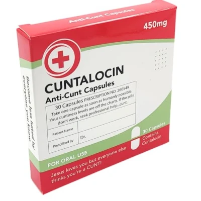 Image of Diabolical DP1401 Cuntalocin Funny Gifts for Men, Anti Cuntpills, Mens 21st Birthday Gifts, Joke Cunt Hilarious Secret Santa Men