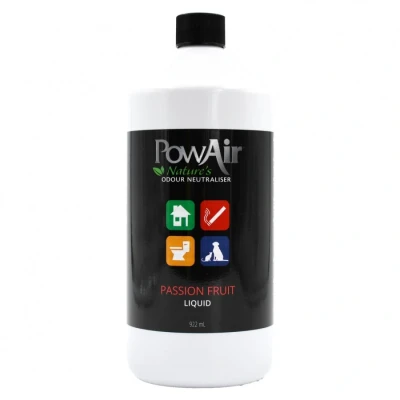 Image of PowAir Liquid Natural Odour Neutraliser Passion Fruit Fragrance Versatile Control for Home, Car, Pets Ideal Cleaning Solutions, Sprayers, Diffusers (922ml)
