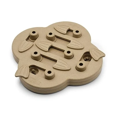 Image of Outward Hound Nina Ottosson Dog Hide N&#039; Slide Puzzle Interactive Treat Enrichment Toy, Level 2 Intermediate, Tan, Composite