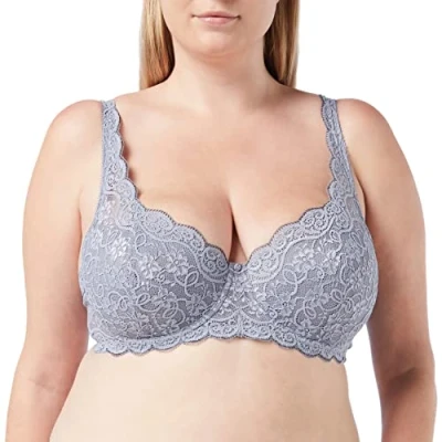 Image of Triumph Women&#039;s Amourette 300 WHP X Wired Padded Bra, Morandi Grey, 32B