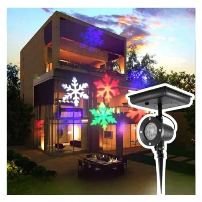 Image of Projector Light,Halloween Holographic LED Christmas Lamp 180 Rotatable Solar Full Sky Star Light Party Sta Outdoor Garden Lawn for Halloween Xmas Holiday Landscape Indoo