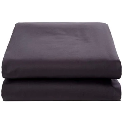 Image of De Witte Lietaer Bumblebee Luxury Percale Cotton Fitted Sheet, Cotton, dark grey, 160 x 200 30 cm