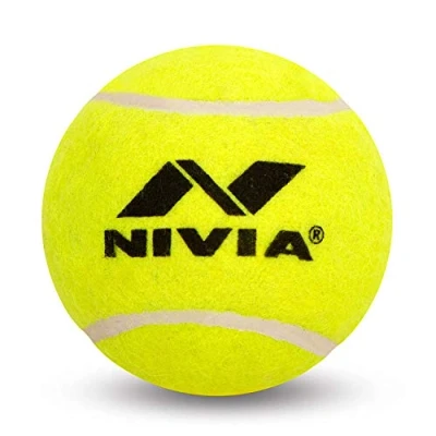 Image of Nivia Heavy Tennis Ball Cricket (Pack of 6), Yellow