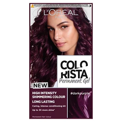 Image of L&#039;Oréal Paris Colorista Permanent Gel Hair Dye, Long Lasting and Vibrant At Home Colour, High Intensity Hues with Up to 3x More Shine, Colour: Dark Purple