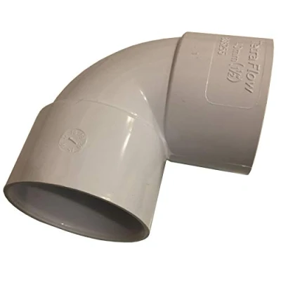 Image of Pack of 2 Solvent Weld 32mm Waste Pipe 90 Degree Knuckle Bend White