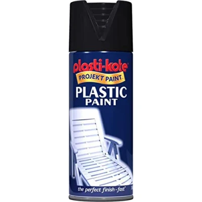 Image of Plasti kote 10606 400ml Plastic Paint Gloss Black