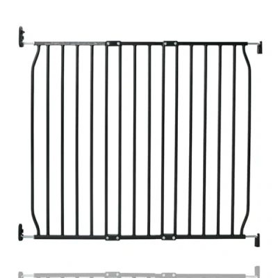 Image of Safetots Eco Screw Fit Baby Gate, Black, 90cm 100cm, Stair Gate for Toddler and Baby, Safety Barrier, Easy Installation