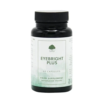 Image of Eyebright Plus Eyebright, Lutein, Astaxanthin, Bilberry, Lycopene Supplement 60 Vegan Capsules G&amp;G Vitamins