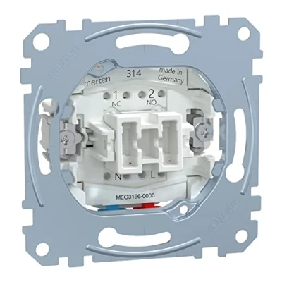 Image of Merten 1563669 MEG3156 0000 Toggle Switch Insert 10 A AC 250 V Attachment Brackets Made in Germany