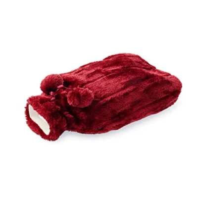 Image of Lexicon Select 2L Hot Water Bottle &amp; Fur Cover Burgundy