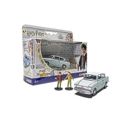 Image of Corgi CC99725 Harry Potter Mr Wesley&#039;s Enchanted Ford Anglia with and Ron Figures
