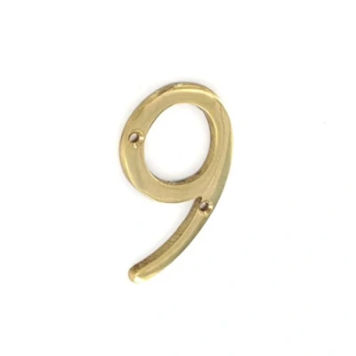 Image of SEC 75MM Brass Numeral 9 S2509