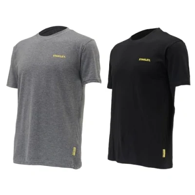 Image of Stanley Clothing T Shirt Twin Pack Grey &amp; Black XL