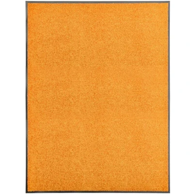 Image of vidaXL Doormat Washable Orange 90x120 cm