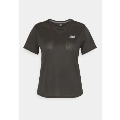 Image of New Balance Athletics Short Sleeve Sports Tshirt, Women&#039;s, Size: XS, Black heather