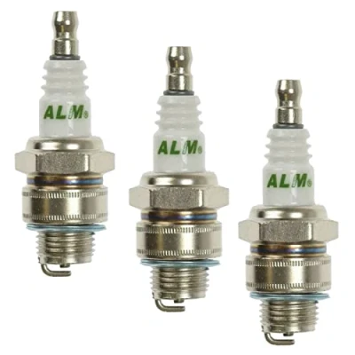 Image of Masterpart 3 x ALM Spark Plug J19LM For 2 &amp; 4 Stroke Petrol Lawnmower And Cultivator Engine