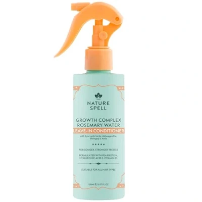Image of Nature Spell Rosemary Water Leave in Conditioner Promotes Hair Growth, Heat Protection Spray For Hair, Detangling, Smoothes &amp; Adds Shine, with Ayurvedic Herbs, All Types, 150ml