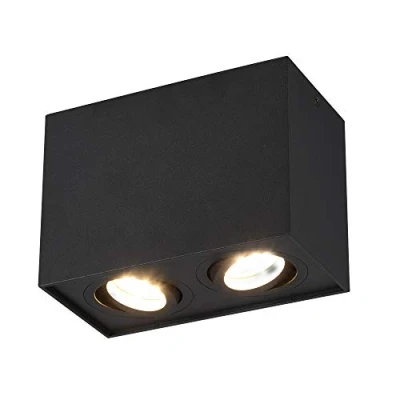 Image of Trio Lighting Biscuit ceiling light, two bulb, black